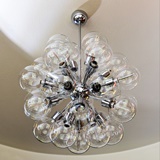 CHANDELIER WITH 28 GLASS GLOBES